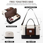 Travel Duffle Bag (Black＆white＆brown-a / Large-2 Pcs)