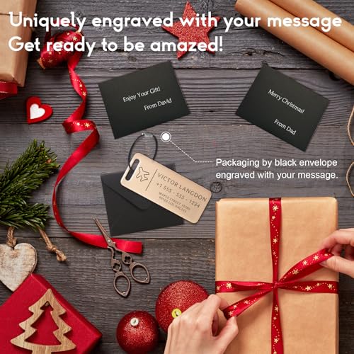 Personalized Luggage Tags for Suitcases (Grace Rectangle-light)