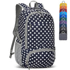 Lightweight Packable Backpack 30L (30L / D-navy Blue,white Polka Dots)