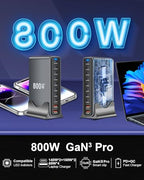 800W USB C Charger Block (800W / Black)