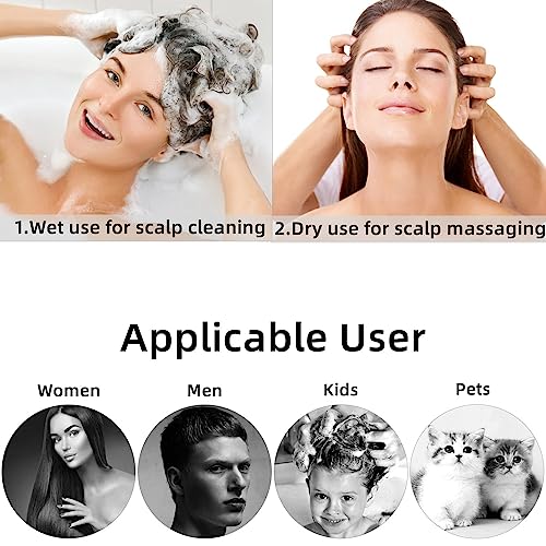 Hair Scalp Scrubber Shampoo Brush with Dispenser (Pink（with Dispenser） / 1 Count(Pack of 1))