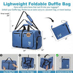 Travel Duffle Bag for Women & Men. Medium Duffel Bag for Traveling (40L / SnowDepBlue)