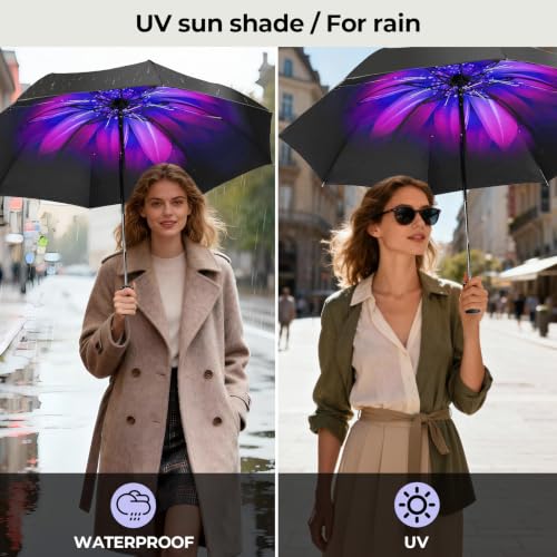 Compact Travel Umbrella ((Orchid))