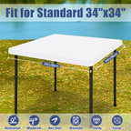 2 Pack Square Spandex Fitted Table Cloth (White / 34" x 34" (Square))
