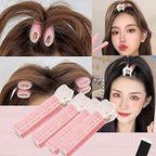 4Pcs Pink Hair Rollers with Clip