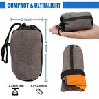 2 Pack Set Ultralight Inflatable Camping Pillows with Compact Pouch Sack Ergonomic Pillow for Neck & Lumbar Support While Camping (2 Pack Orange / 2 Count (Pack of 1))