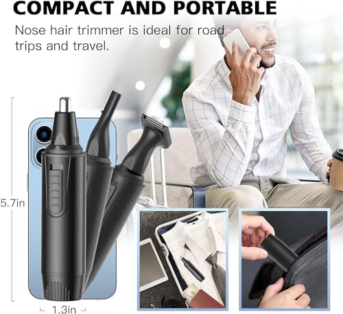 Nose Hair Trimmers for Men (All Black)