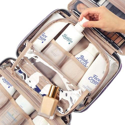 Travel Toiletry Bag for women (Medium / Purple)