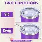 20oz Tumbler Stainless Steel Tumbler Coffee Tumbler with Lid Purple (Purple)