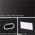 Collapsible Storage Bins with Lids [3 (Black / Medium(3-Pack))