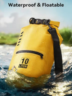 Waterproof Dry Bag Backpack with Zippered Pocket (Yellow / 5L)