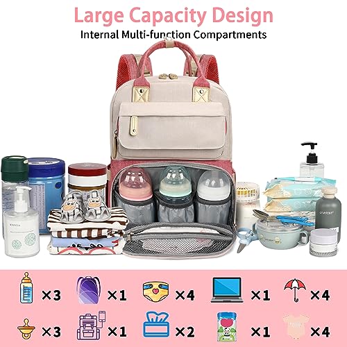 Diaper Bag Backpack (Red)