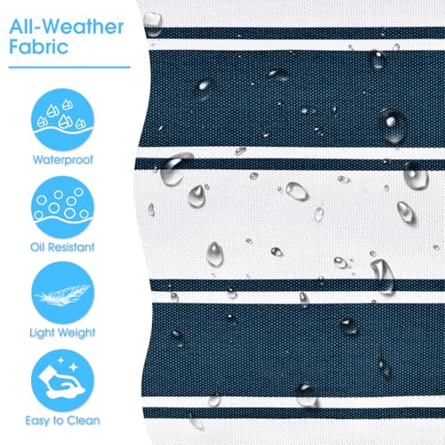 Beach Bags for Women Large Waterproof Beach Tote Bag Zipper Beach Bags Waterproof Sandproof Swim Pool Bag Large Tote (Dark Blue Stripe)