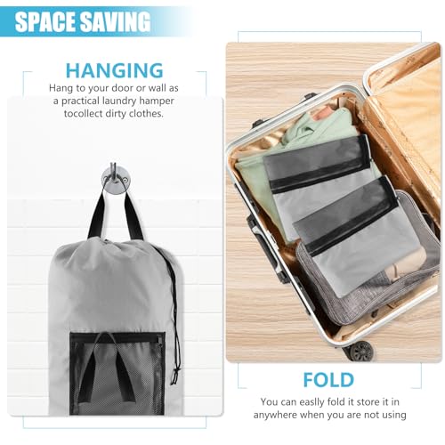 Laundry Bag Backpack (2Pack / Light Gray)