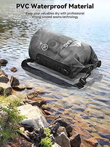 Dry Bag Waterproof Backpack with Phone Case (Black / 20L)