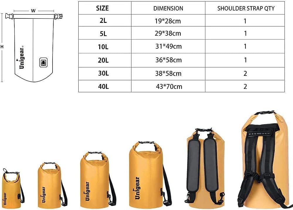 Dry Bag Waterproof (10L / Pale Yellow)