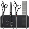 Dog Grooming Scissors Kit with Safety Round Tips (Professional Set 5 in 1)