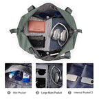 Large Travel Duffle Bag Carry On Weekender Bags for Women Men 18x14x8 Gym (A29-Green-2-layer Expansion / X-plus)