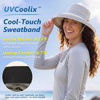 UVCoolix Women's UPF 50+ Wide Brim Cooling Sun Hat (Medium-Large / Khaki)