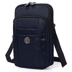Senient Wolf Waterproof Nylon Multifunctional Phone Crossbody Bag (Navy blue)