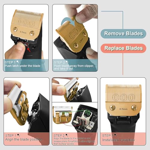 Golden Replacement Blades Compatible with AGC BDC BGC Classic 76 A5 5Pcs (0.5mm-9.5mm 5 PACK)