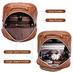 Laptop Backpack Purse for Women (Brown(pu Leather) / 15.6-Inch)