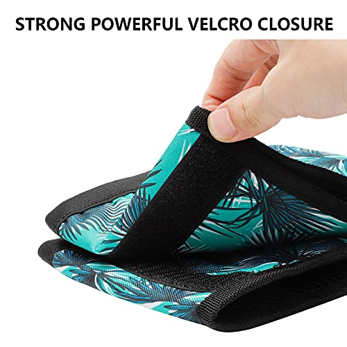 Luggage Travel Cup Holder Free Hand Drink Carrier (Hook & Loop: Leaf)