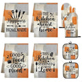 Orange Grey Kitchen Decor Set (Orange Grey)