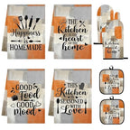 Orange Grey Kitchen Decor Set (Orange Grey)