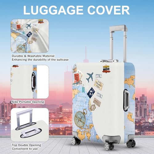 Travel Sticker Luggage Cover (#139 / XL(fits 32-34Inch suitcase))
