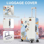 Travel Sticker Luggage Cover (#139 / S(fits 20-22inch suitcase))