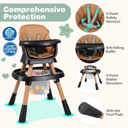 16 in 1 High Chair (Coffee)