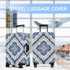Blue Pattern Luggage Cover Washable Suitcase Protector Anti (Blue pattern / S(20-22inch suitcase))