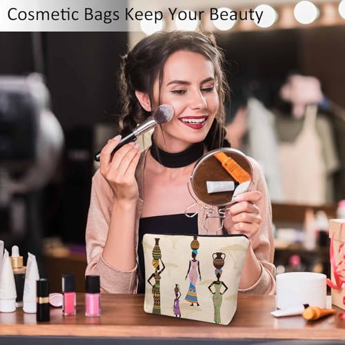 African Woman Makeup Bags Makeup Organizer (9 x 7.1 inch / African Woman)