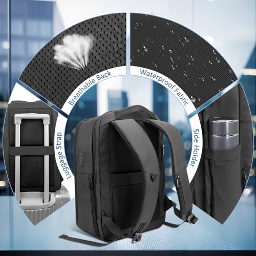 Business Travel Lightweight Laptop Backpack for Men (15.6MAX" / Classic / Black)
