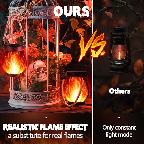 2 Pack Solar Outdoor Lanterns (Red - 2Packs)