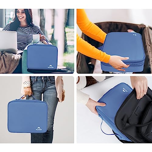 USB Cable Organizer Bag (Blue / Large)