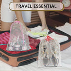 8PCS Travel Shoe Bags with Rope for Men and Women Large Shoes Pouch Organizers (Flower Pattern)