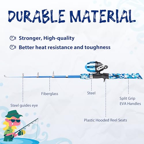 Kids Fishing Pole (Blue+Blue)