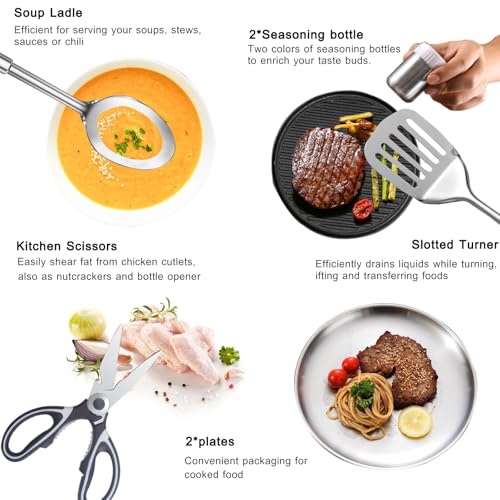 Camping Cooking Set (Black-24Pcs)