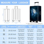 Blue Butterfly Luggage Cover Washable Suitcase Protector Anti (Blue butterfly / L(28-30inch suitcase))