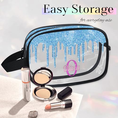 Custom Makeup Toiletry Bag (Sky Blue)