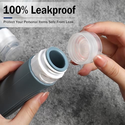 20 Pack Travel Bottles for Toiletries (Grey)