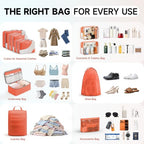 Packing Cubes for Travel (17 Orange)