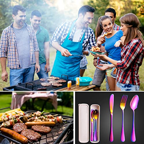 Travel Utensils with Case (Rainbow1)