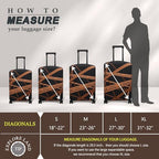 Luggage Cover Fits 23 (M / Gold Fragile)