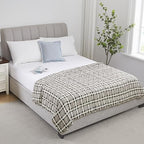 Weighted Blanket (16-white Checkered Pattern / 60" x 80" | 15lbs)