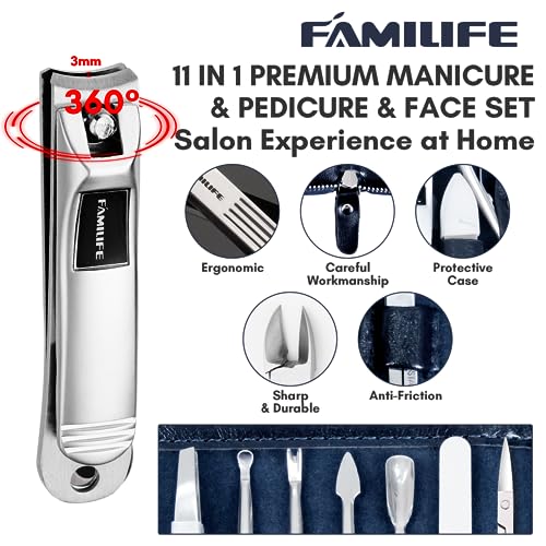 Stainless Steel Manicure Set 11 (Navy Blue)