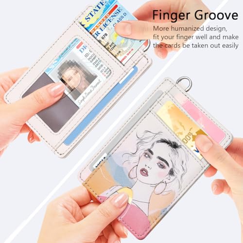 Slim Minimalist Wallet RFID Credit Card Holder for Men (small / Modern Lady)