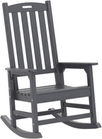 Psilvam Oversized Outdoor Rocking Chair Set of 2, Porch Rocker - Image 5